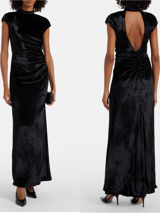 STAUD Dresses & Skirts - NWT STAUD Tina Maxi MockNeck Open Back Rushed Gown Dress, size 4
